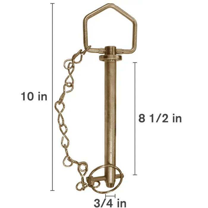 Swivel-Handle Forged Hitch Pin with Chain